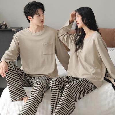 2025 Neues Paar Pyjama-Set aus reiner Baumwolle mit Streifen - Langärmlig für Frühling und Herbst
