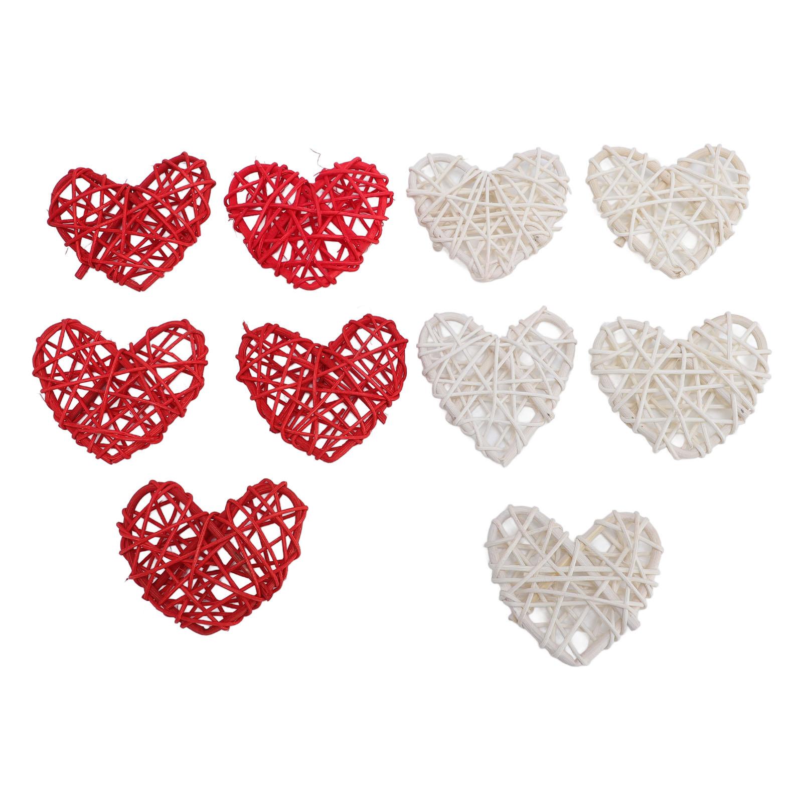 

10 шт. ротанговых шаров в форме сердца, многофункциональные плетеные шары в форме сердца, украшения для дома