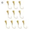 10Pcs Copper Head Pilgrim Hooks 45 Degree Angled Wolf Tooth Design Great Hardness High Pressure Flattened Fishing Hooks