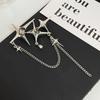 Four-Pointed Star Chain Multipurpose Brooch for Men Women Street Ins Long Metal Chest Chain Brooch Trendy Accessories Jewelry