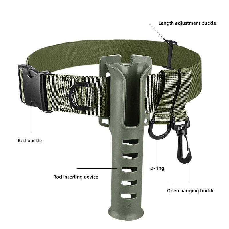 Portable Rod Holder Fishing Gear Accessory with Adjustable Waist Fishing Rod Insertion Device Fishing Accessories Tool