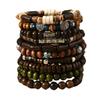 Bohemian Coconut Shell Wood Bead Beaded Elastic Line Men's Bracelet Bracelet