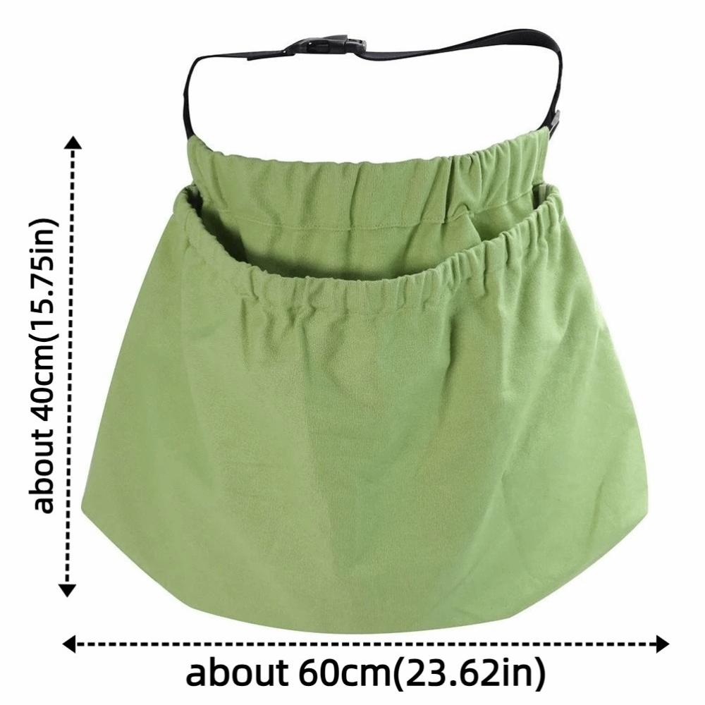 Adjustable Garden Harvest Apron Wide Opening Egg Collecting Pouch Vegetable Storage Bags  Herbs