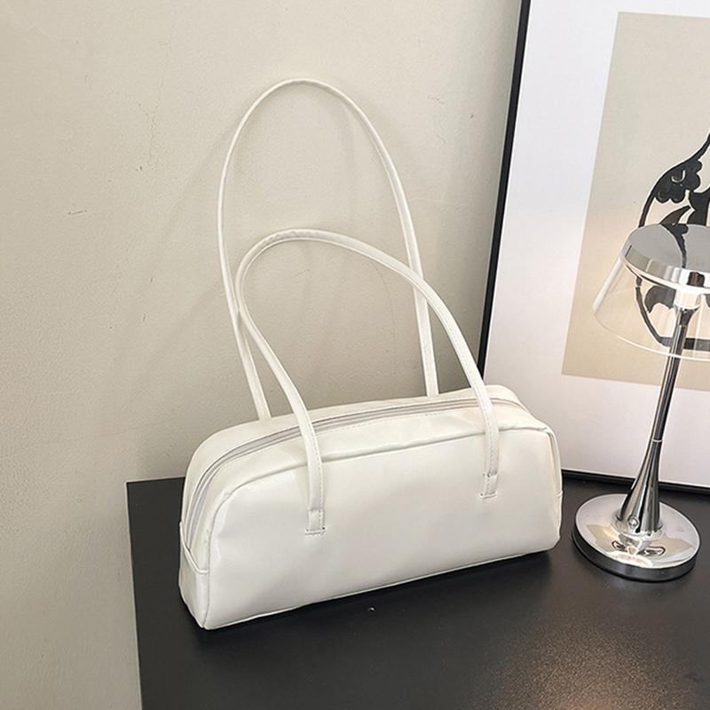 New High-end Underarm Bag Vintage Style Women's Shoulder Bag PU Commuter Tote Bag Fashion Solid Color Handbag