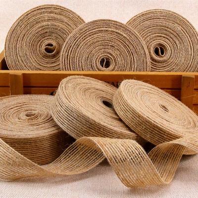 10M 38mm Natural Vintage Juta Burlap Ribbon Para Casamentos Cinto Alça Floricultura Festa Decoração de Natal DIY Embalagem de Presente