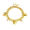 Gold Cuban Chain Butterfly Bracelet, Dainty Pearl Charm Link Bracelet, Elegant Adjustable Jewelry for Women Daily Wear Gift