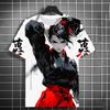 Samurai Katana Tattoo Girl 3D Print T-Shirts Men Women Short Sleeve T Shirt Harajuku Top Street Tees Men's Clothing