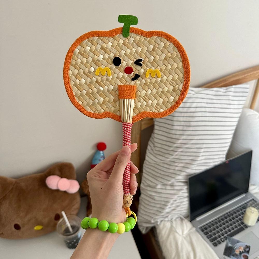 Hand-cranked Pu Fan Bamboo Handheld Fan Portable Bamboo Weaving Fan Home Decor