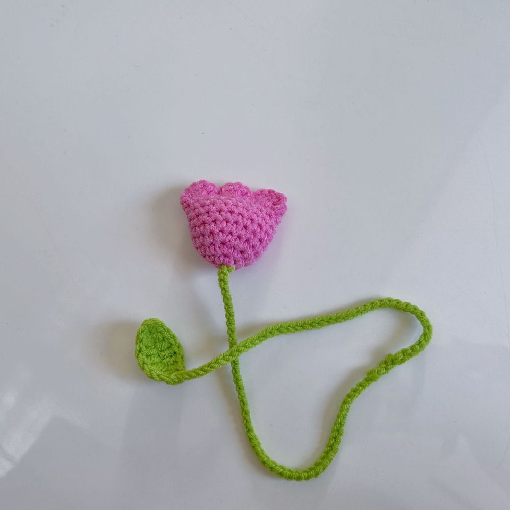 Daisy Flower Knitted Bookmark Unique Crochet Book Marker Creative Floral Pendants  Perfect Gift