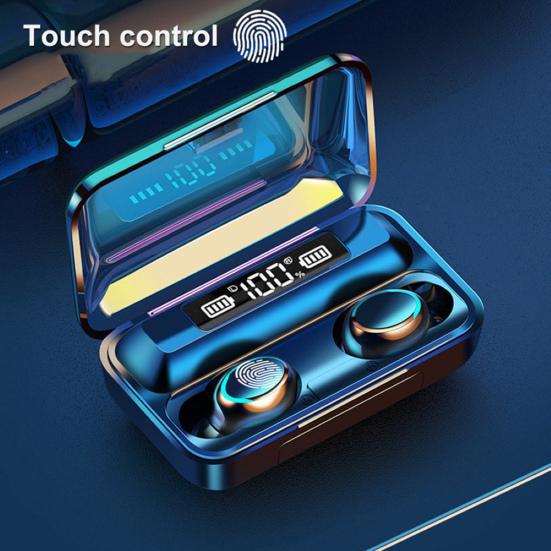 F9-5C True Wireless Stereo LED digitální displej Bluetooth 5.0 kompatibilní bezdrátová sluchátka Sportovní sluchátka do uší