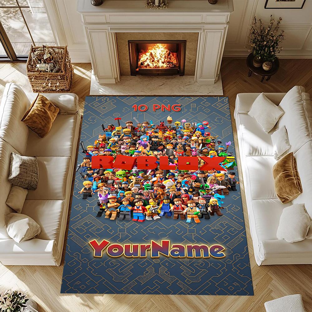 Roblox 117 Personalized Name Floor Mat Design for Kitchen Study room Hallway Foyer Antislip Carpet Decorate Offices