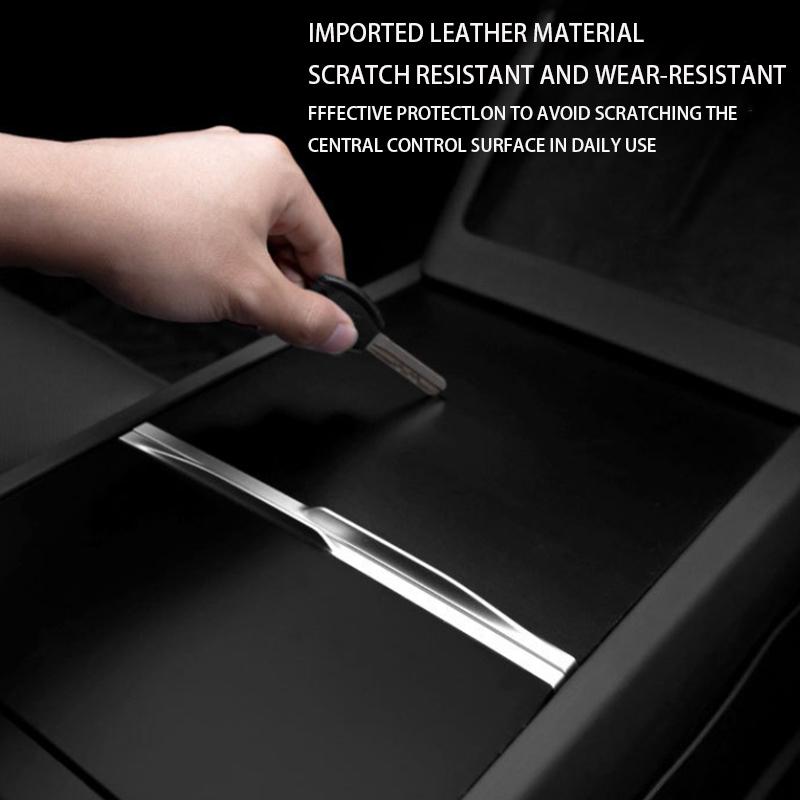 For Tesla Model3Y Highland Juniper Center Console Panel Sticker Suede Film Carbon Central Control Cover Car Interior Accessories