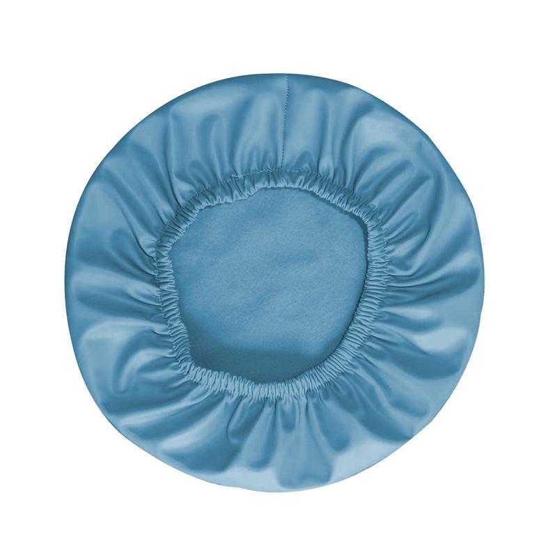 

Waterproof PU Leather Round Chair Cover Slipcover For Swivel Chair All Inclusive Bar Stool Seat Cushion Cover With Elastic Bands 1PC синий