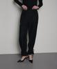 Uboa Black Silk Wool Asymmetrical Strap Pants