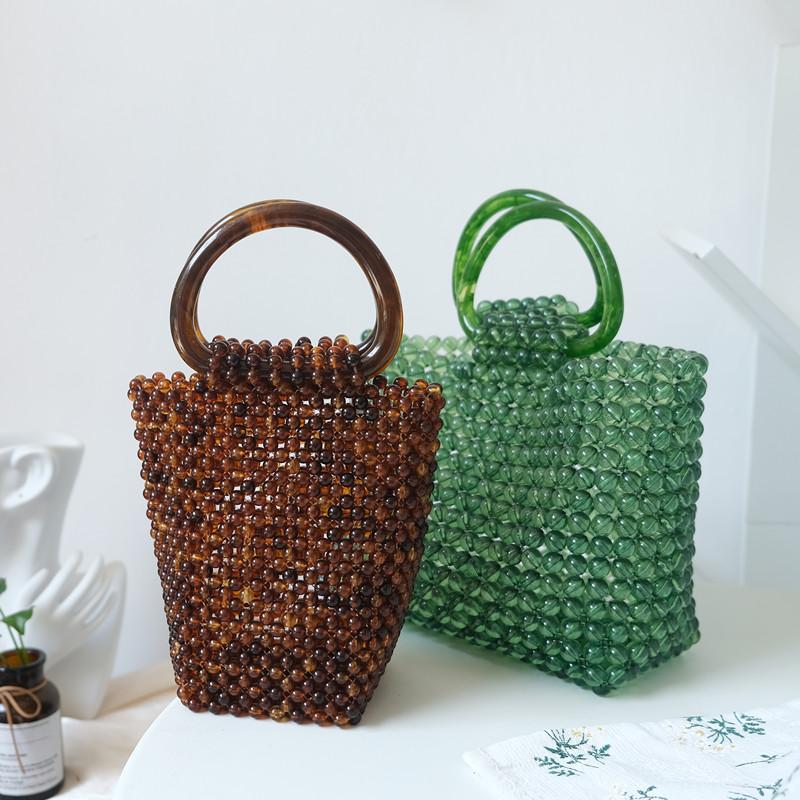 New Woman Bag Accessory Green Amber Acrylic Resin Bag Parts Luxury