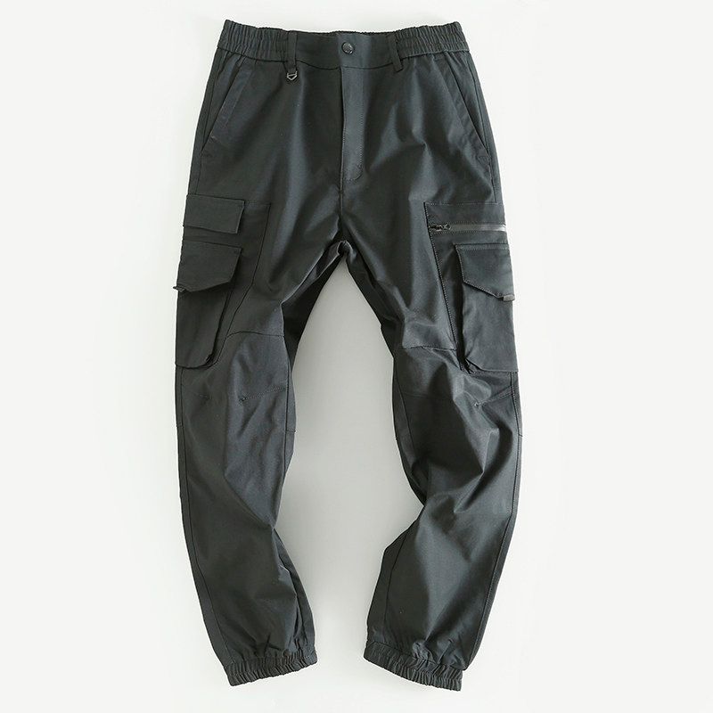Multi-Pocket Workwear Pants Outdoor Men s Clothing Multi-Pocket Trousers Cut Label Withdraw from Cupboard Men Casual Pants OEM Goods Men s Pants Black M