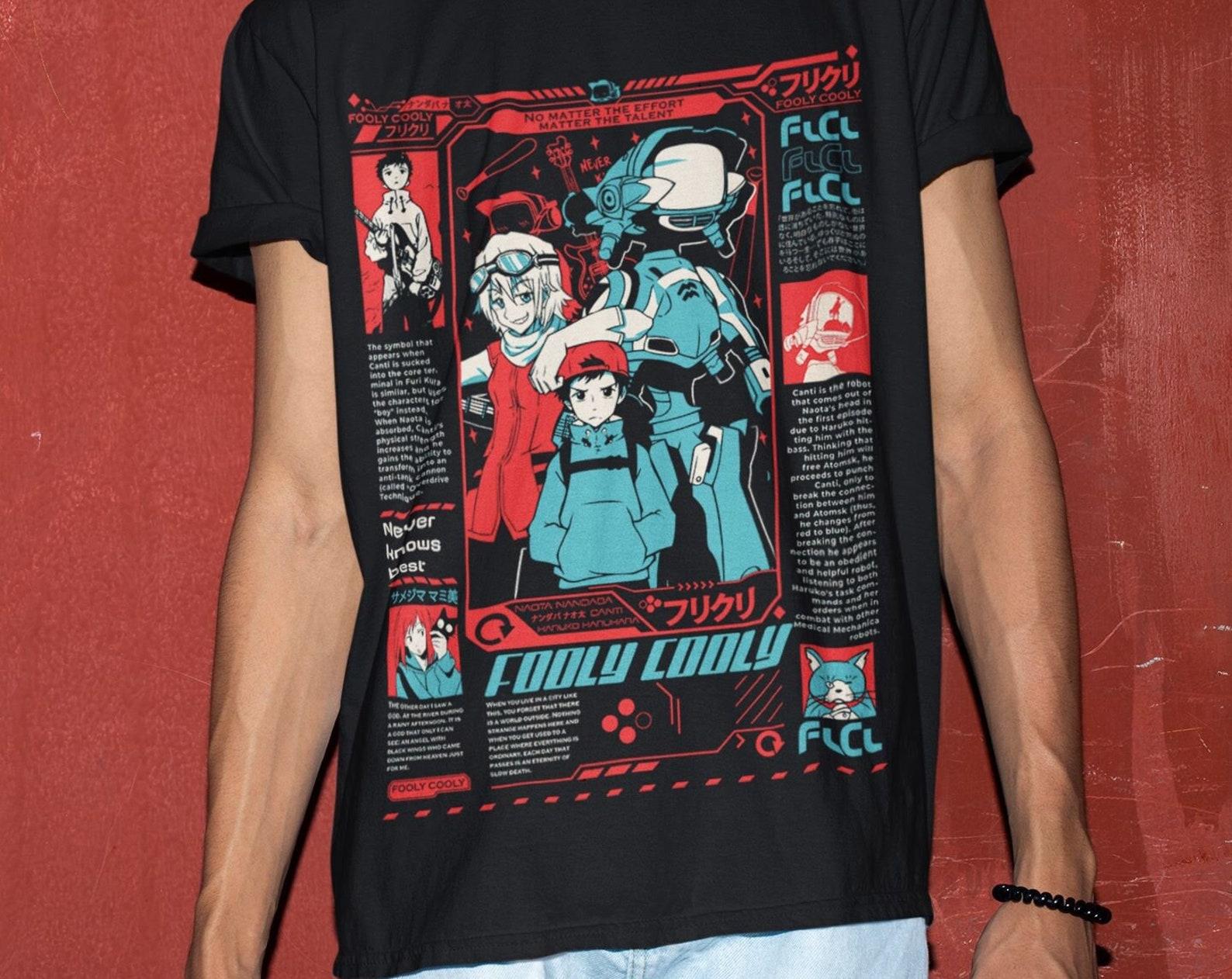 Unisex, Haruko Haruhara Shirt -flcl shirt,flcl tshirt,flcl t shirt,fooly cooly shirt,anime shirt,anime clothing,haruko shirt,flcl haruko 4XL