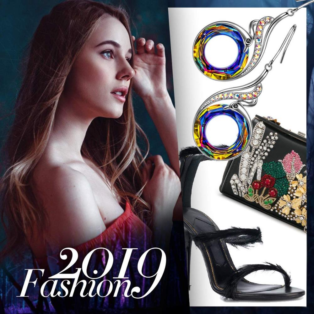 Boucles d'oreilles Phénix en Cristal Coloré Élégantes Boucles d'oreilles pendantes pour Fête de Mariage pour Femmes Bijoux Mode Cadeau