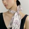 AVVINA PELLE Iris Long Twilly Silk Scarf - Violet