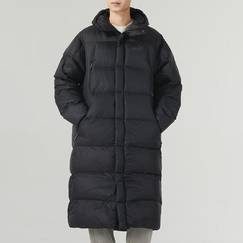 Puma Solid Color Sports Outdoor Fitness Training Windproof Warm Down Jacket Men Outerwear Black 678345-01