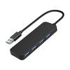 USB Hub 3.0 4 Ports High Speed PS4 PS5 Compatible with Chromebook Bus Powered 4 Ports Thin Lightweight Design USB Expansion Compact USB 3.0