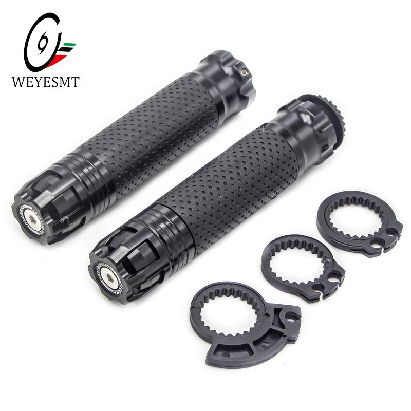 Universal 7/8'' 22MM Motorcycle CNC Handle Bar Grips Motorbike Handlebar Grips&end 6 Colors Available for Honda Yamaha