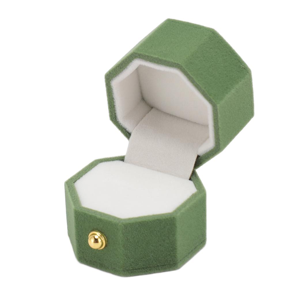 Ringbox Achteckig Exquisit Romantisch Klein Flanell Ring Geschenkbox für Antrag Verlobung Hochzeit
