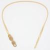 Women's Gold Elastic Waist Chain Belt for Dresses - Versatile Skinny Metal Waistband