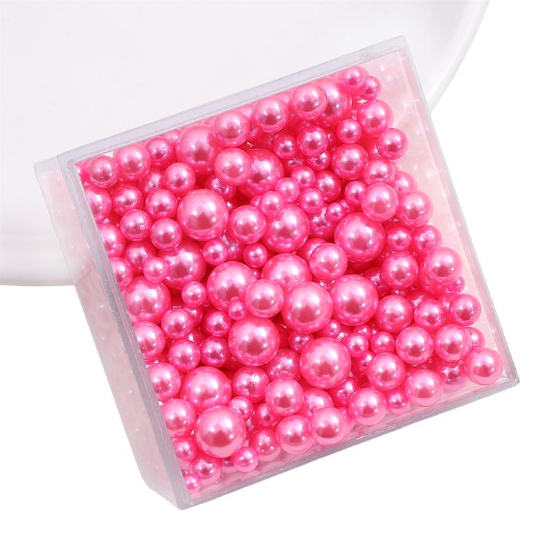 

3-8 мм 10/50 г случайные смешанные жемчужные бусины без отверстий, круглые бусины из АБС-пластика для рукоделия, изготовления ювелирных изделий 3-8mm 10g