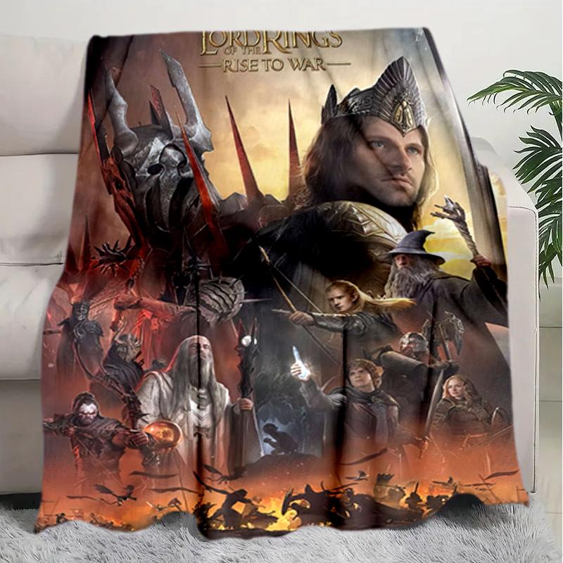 1PC The Lord of the Rings blanket, all-season lightweight home office outdoor nap multifunctional blanket, Christmas gifts