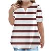 Children's Plus-size T-shirt Casual Fashion V-neck Short-sleeved Pocket Top