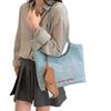 Denim bag women's large capacity 2025 new spring and summer casual versatile single shoulder college student class tote bag