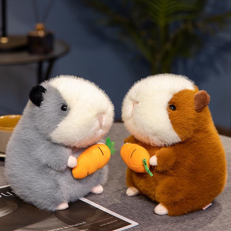 Guinea Pig Plush Doll Cute Stretchable Radish Holding Guinea Pig Doll Child Birthday Gift Doll