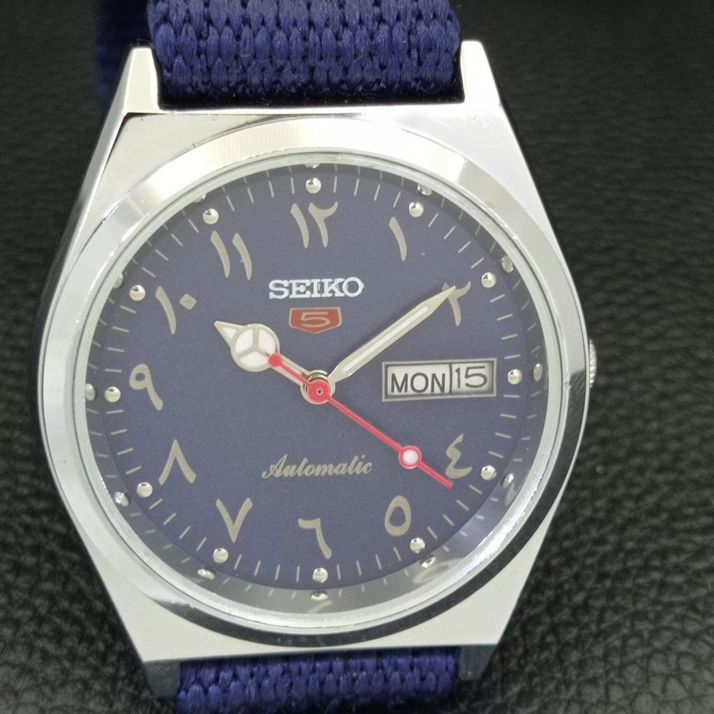 AUTOMATIC VINTAGE REFURBISHED SEIKO 5 6309A JAPAN MENS BLUE DIAL WATCH a441396-5 Sk-a441396