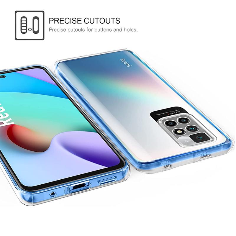 Husă dublă transparentă de 360 de grade pentru Xiaomi Redmi Note 11 10 10S 9S 9 8T 8 Pro 11T 9T 9A Mi 11 Pro Ultra Poco M3 X3 NFC din silicon Husă față spate completă