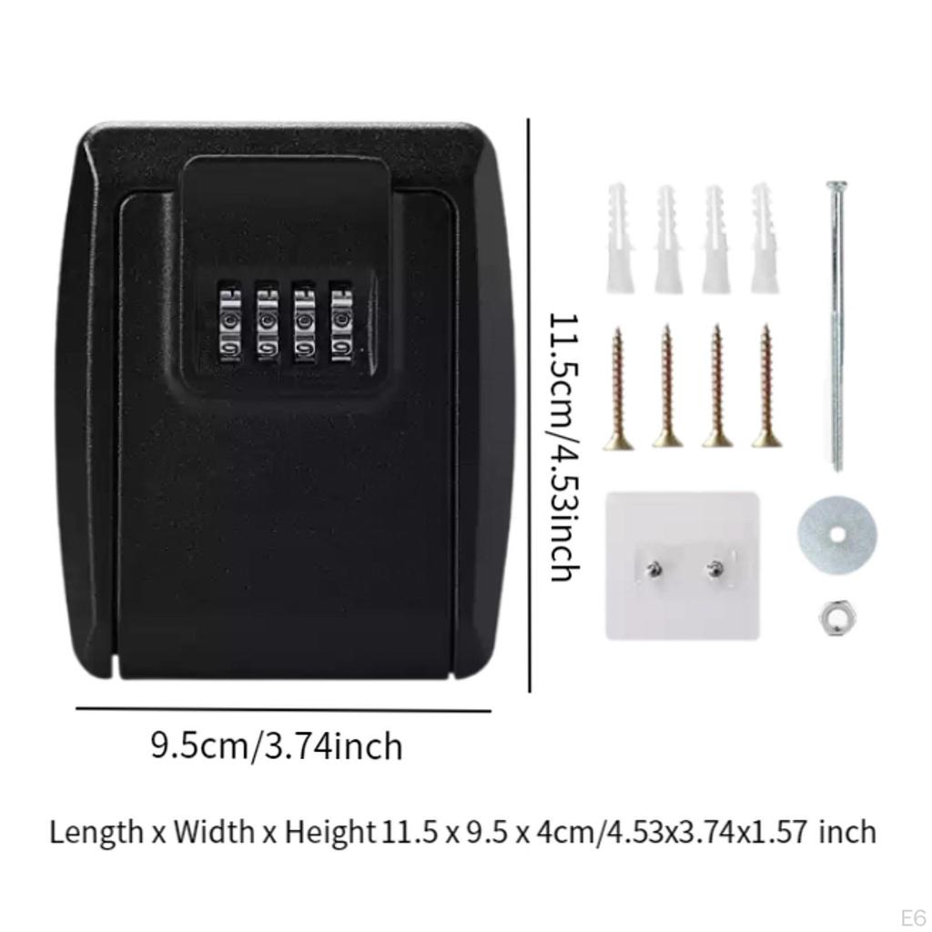 Key Lock Box Legierung Einfache Installation Tragbarer Speicherorganisator Wandmontage für den Innenbereich