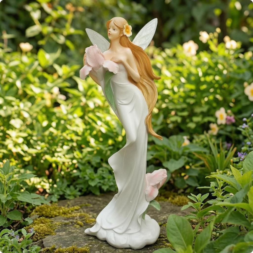 Fairy Figurine with Delicate Appendages Resin Statue Standing
