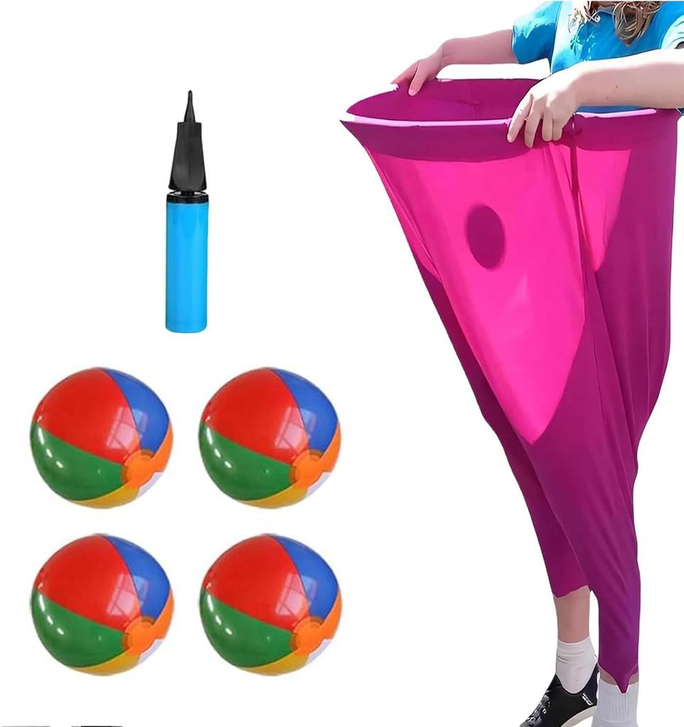 Granny Pants Yard Game,Granny Pants Outdoor Game with Bouncy Balls,Giant Outdoor Recreational Tossing Games,Team Relay Family Reunion Party Field Game
