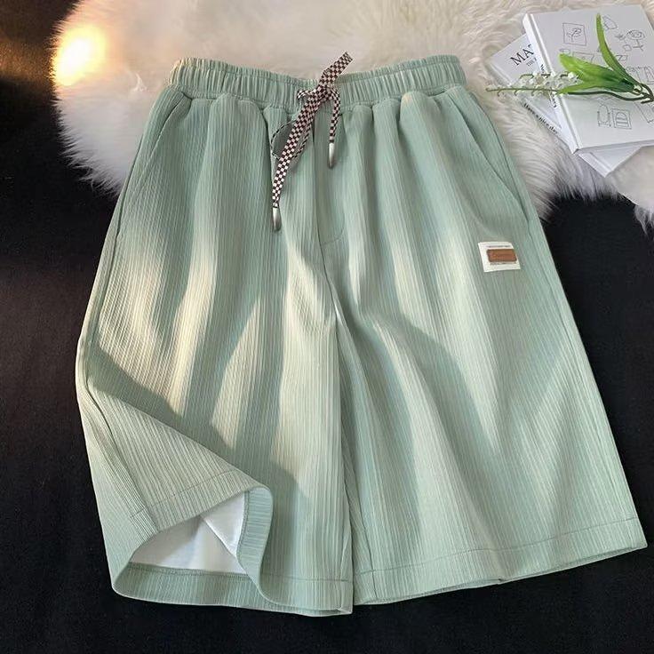 Men's Casual Shorts Spring and Autumn Solid Color Sports Shorts Fashionable Five Quarter Pants Harajuku Shorts Loose for Men