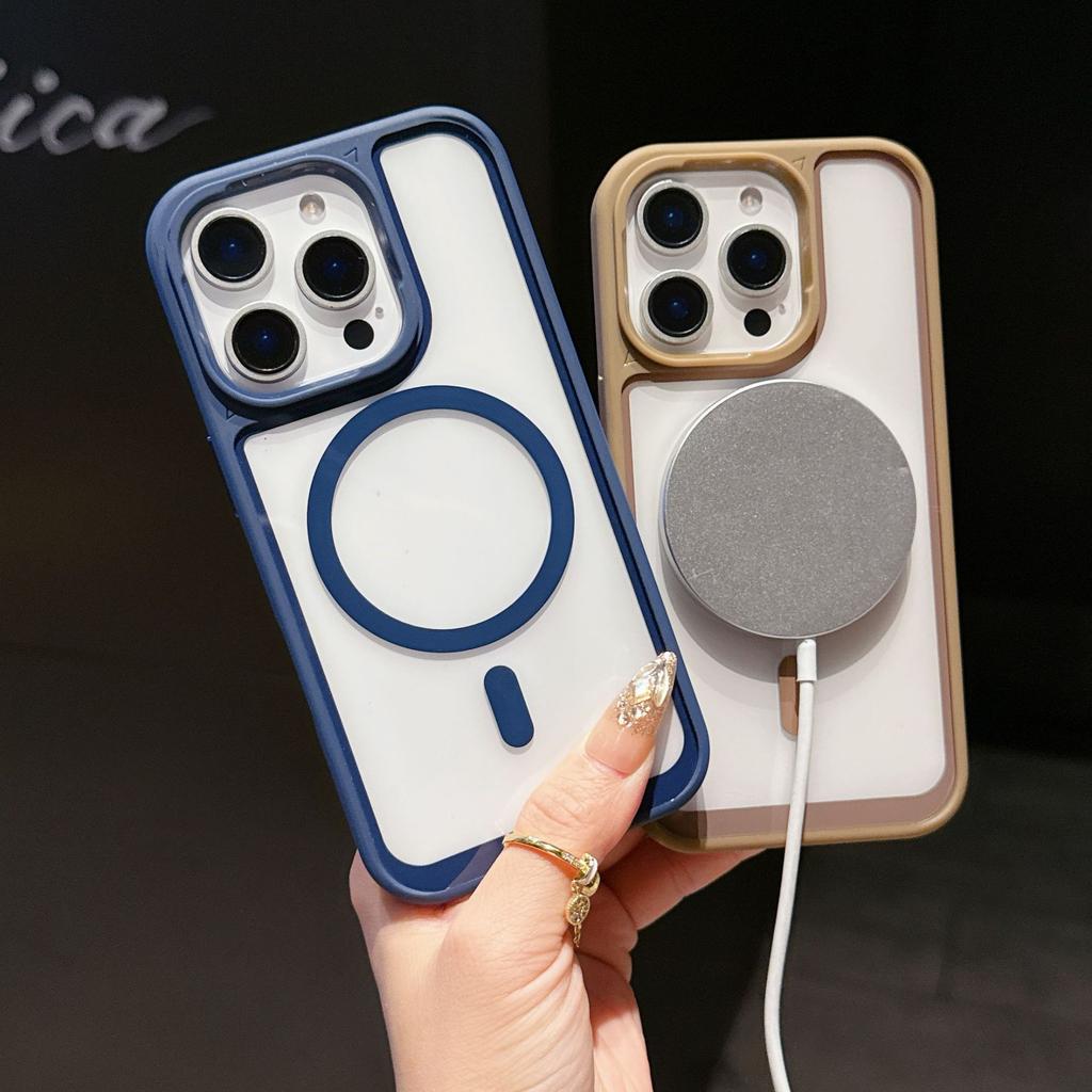 Cool Magnetic Suction Is Suitable for IPhone 17 Phone Cases  Apple 16 Metal Buttons 15 ProMax Full Package PC Protective Cases