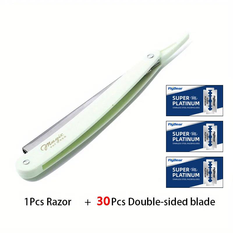 

Professional Manual Safety Razor for Men - 10 Blades for Smooth Shaves & Styling, Barber-Grade Precision