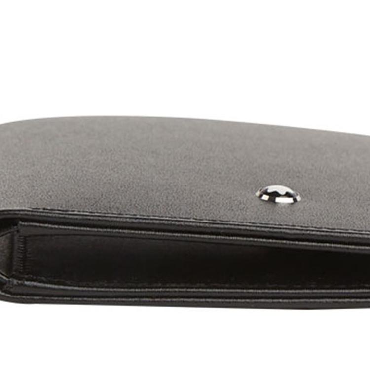 Montblanc Meisterstück Logo Double Fold Leather Wallet Men wallet Black 7163