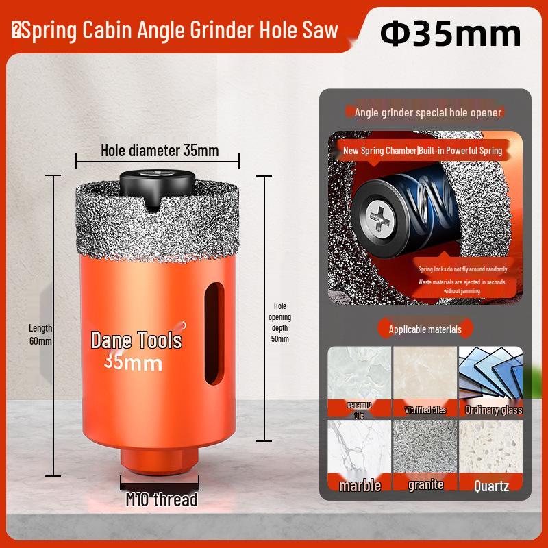 Dane Spring Tile and Stone Hole Enlarging Tool for Dry Cutting