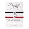 2Pcs/Set Magnetic Heart Attract Couples Love Bracelets For Women Men Handmade Braided Rope Adjustable Wristband Bracelet Jewelry