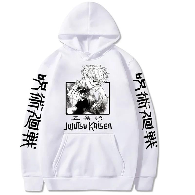Jujutsu Kaisen Hoodie Anime Gojou Satoru Hoodie Autumn Winter Fleece Streetwear Tops