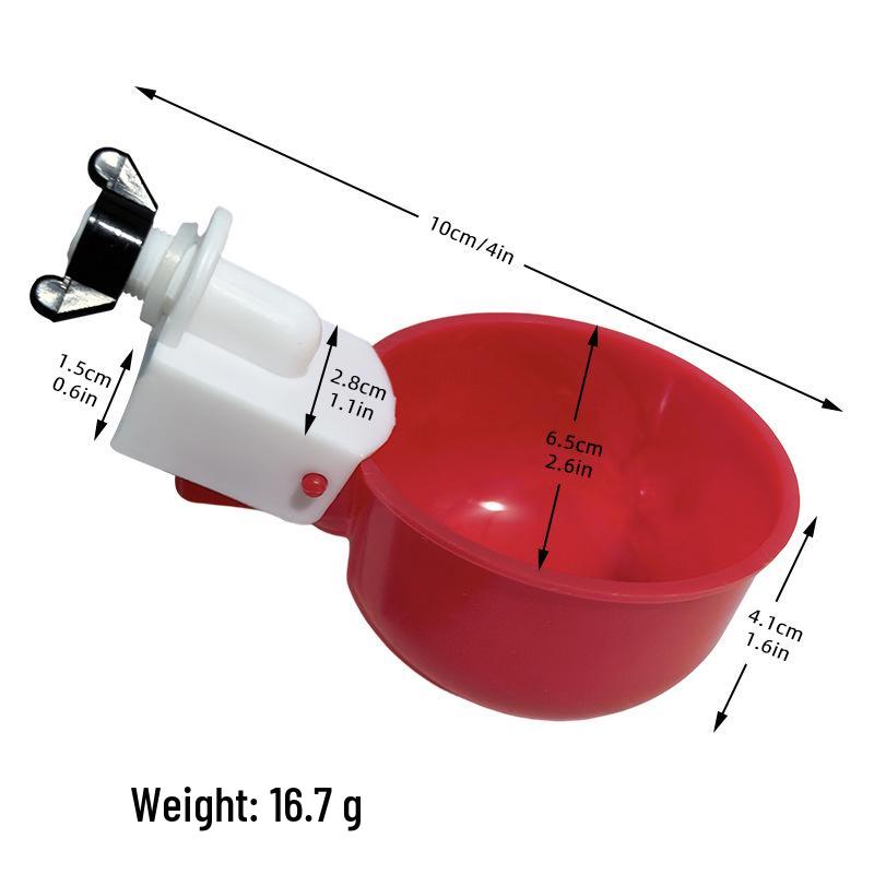 

Автоматическая красная поилка для птицы для голубей, перепелов и кур
