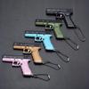 1:3 G17 Semi Alloy Pistol Keychain Gun Model Assemble Disassemble Toy Gun Weapon Party Gift for Adult Kids