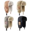Vintage Inner Plush Trapper Hat for Teens Adult Windproof Winter Hat Thicken Earflap Hat Keep Warm Skiing Cycling Hat