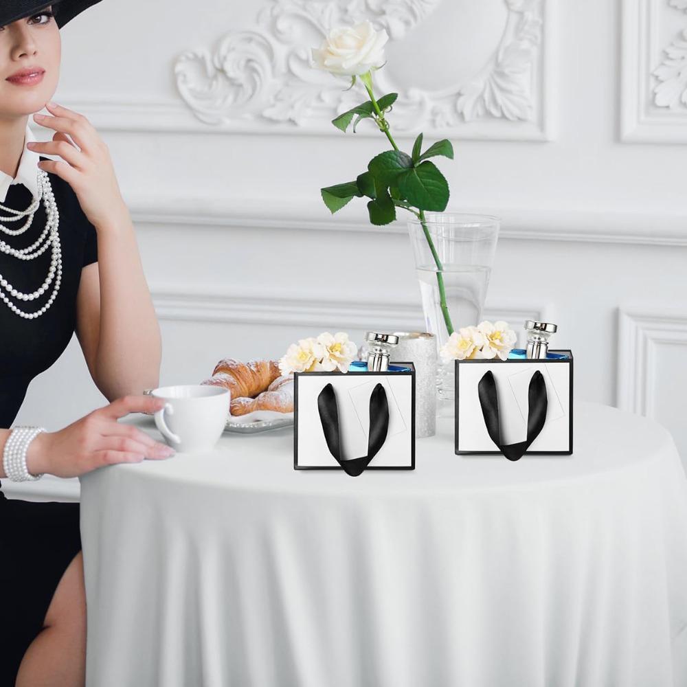 15pcs Mini White Paper Gift Bags with Handles Perfect for Wedding Favors Birthday Parties Mother's Day Valentine's Day Presents Jewelry Making Display