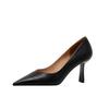 Genuine Leather Women Heels Luxury Brand Pumps Pointed Toe Shallow Office High Heels Fashion Elegant Party Ladies Wedding Shoes
